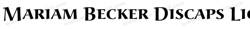 Mariam Becker Discaps Light Regular字体转换